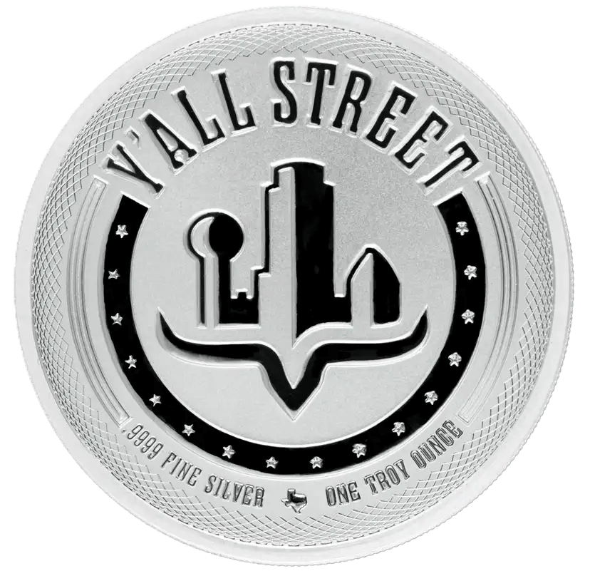 1 oz Y'all Street™ Silver Round (Reverse Proof)